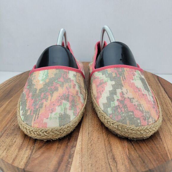 Sanuk Womens Size 10 Red Boho Sun Fade Print Mya Espadrille Flats Shoes - Picture 2 of 7